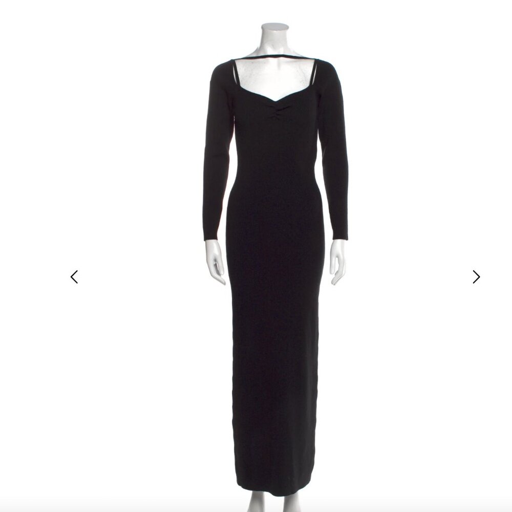 Victor Glemaud Bateau Neckline Long Dress
